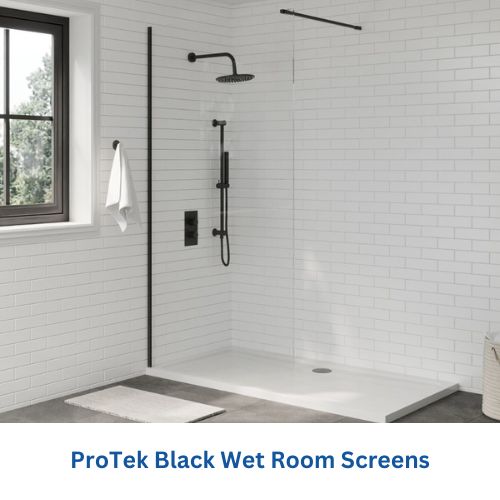ProTek Black Wet Room Screen