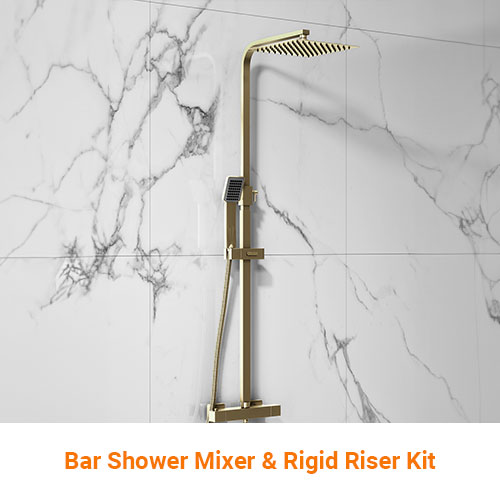 Bar Shower Mixer & Rigid Riser Kit