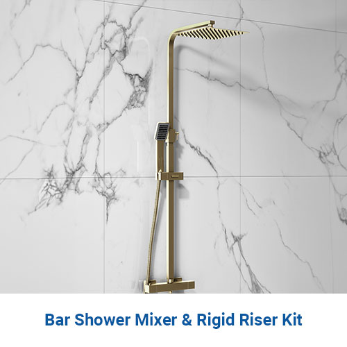 Bar Shower Mixer & Rigid Riser Kit