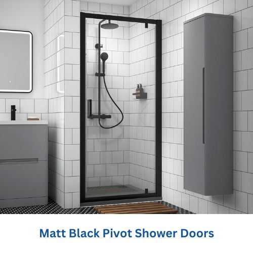 Black Pivot Shower Doors