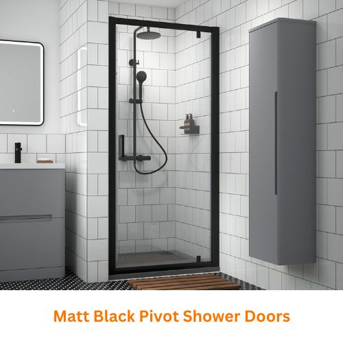 Black Pivot Shower Doors