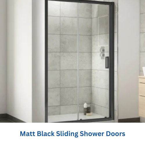 Black Sliding Shower Door
