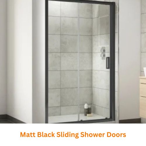 Black Sliding Shower Door