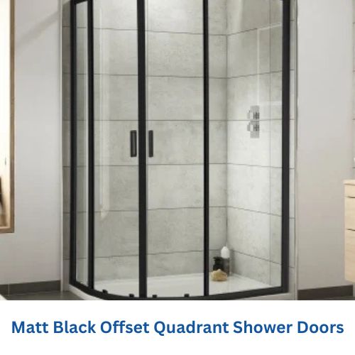 Black Offset Quadrant Shower Doors
