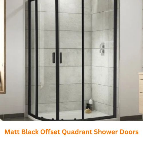 Black Offset Quadrant Shower Doors