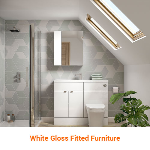 White Gloss Fitted Furniture Logo