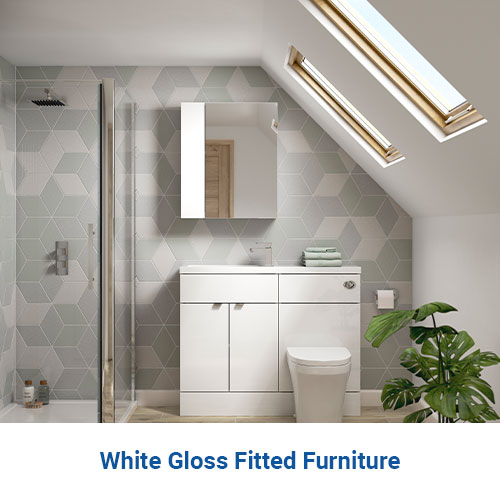 White Gloss Fitted Furniture Logo