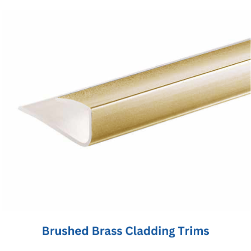 Brushed Brass Cladding Trim Logo
