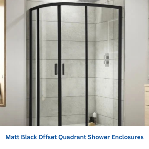 Black Offset Quadrant Shower Enclosures