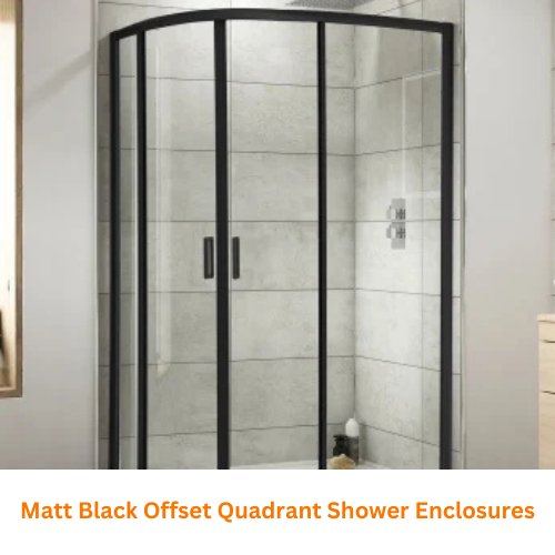 Black Offset Quadrant Shower Enclosures