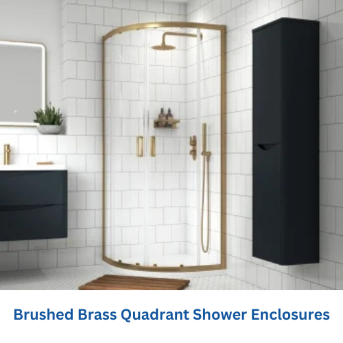 Brushed Brass Quadrant Shower Enclosures