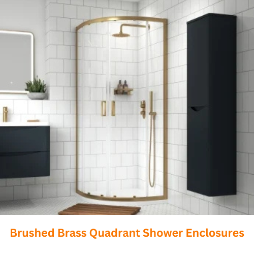 Brushed Brass Quadrant Shower Enclosures