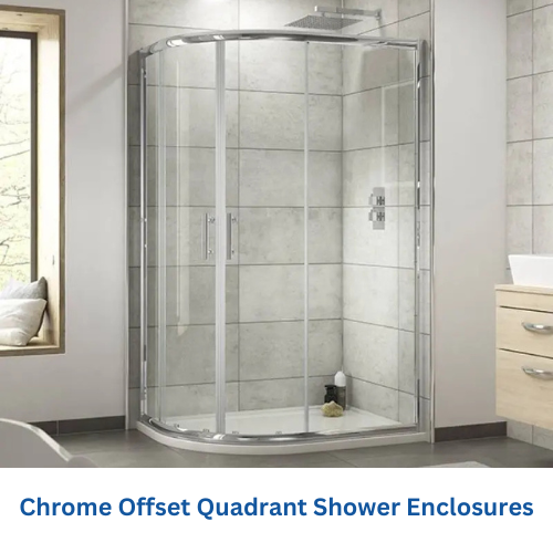 Chrome Offset Quadrant Shower Enclosures