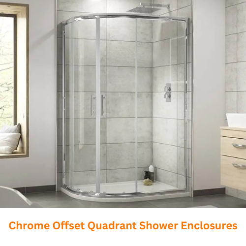 Chrome Offset Quadrant Shower Enclosures