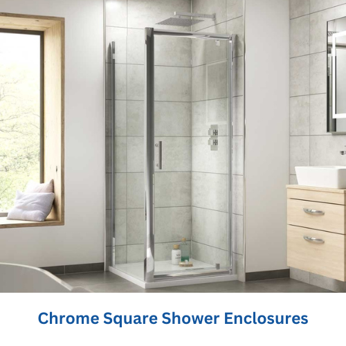 Chrome Square Shower Enclosures