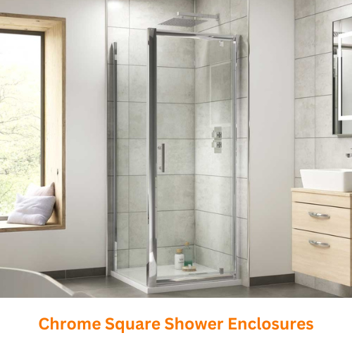 Chrome Square Shower Enclosures