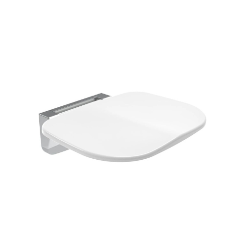 White Wall Mounted Shower Seat