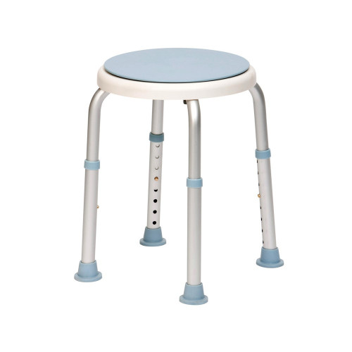 Round Adjustable Bath/Shower Stool with Rotating Seat