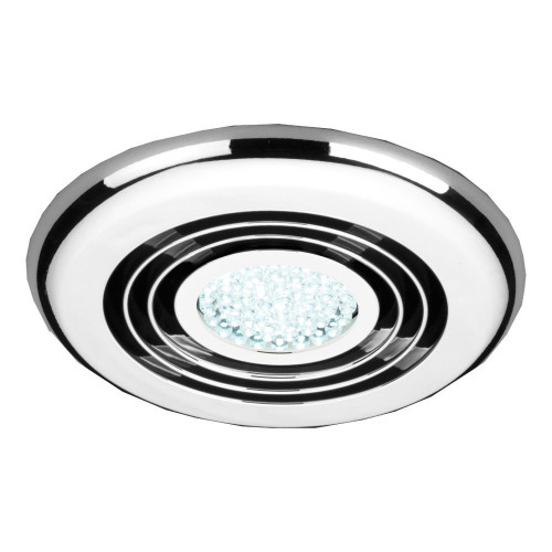 Cyclone Chrome LED High Powered Inline Fan - Cool White