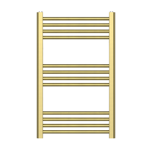 ProTek 800mm x 500mm Brushed Brass Heated Towel Rail