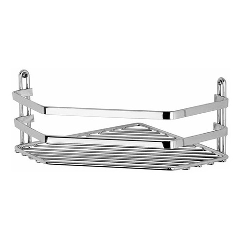 Satina Chrome Single Corner Caddy
