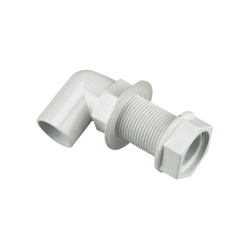 Floplast White Overflow Bent Tank Connector 21.5mm OS15
