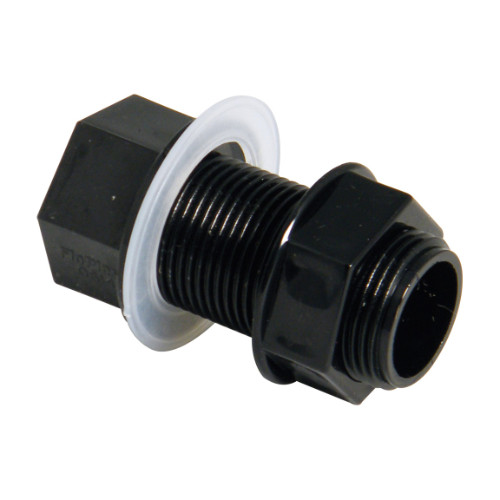 Floplast Black Overflow Straight Tank Connector 21.5mm OS14B