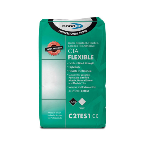 Bond-It CTA Flexible Porcelain/Ceramic Tile Adhesive - White 20Kg