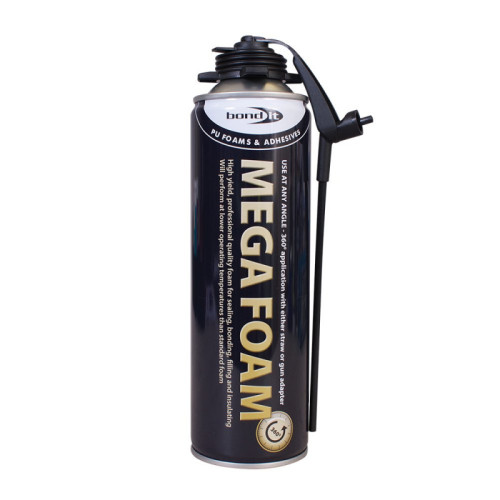 Bond-It Mega Foam Expanding Foam Gun/Aerosol - Beige 500ml