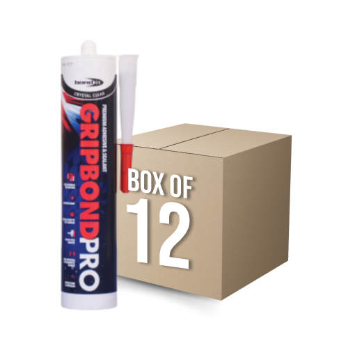 Bond-It Gripbond Pro Hybrid Sealant & Adhesive - Crystal Clear EU3- (Box Of 12)