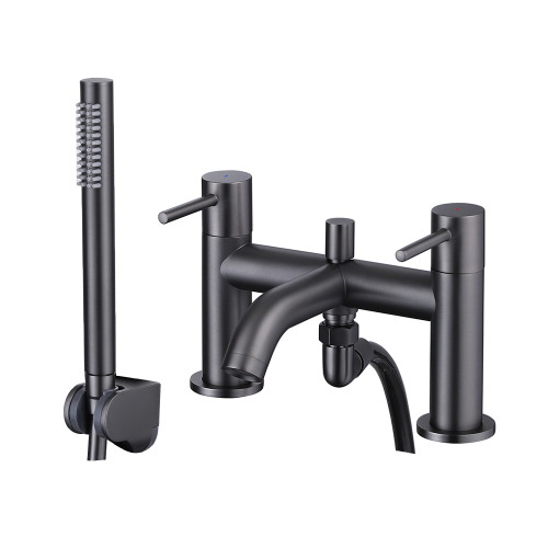 Brisbane Gunmetal Bath Shower Mixer & Shower Kit