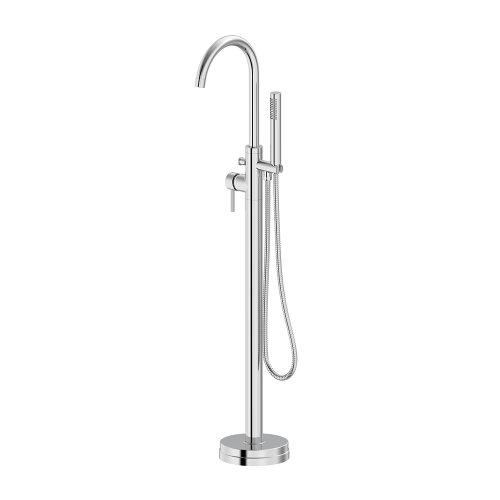 Brisbane Chrome Floor Mounted Bath Shower Mixer & Shower Kit