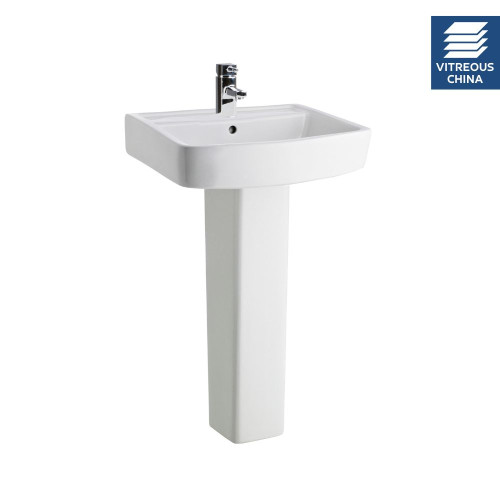 Bliss 520mm Basin & Full Pedestal - 1 Tap Hole
