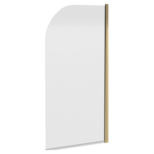 ProTek Arched Edge Brushed Brass Bath Screen 800mm x 1400 mm x 6mm