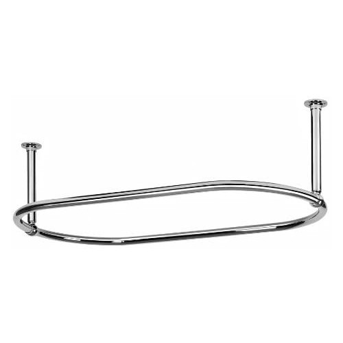 Oval Chrome Shower Ring with Brackets