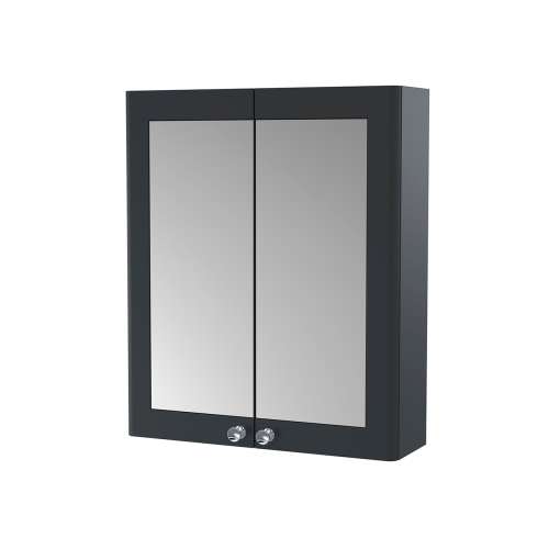 Nuie Classique Soft Black 600mm Mirror Cabinet
