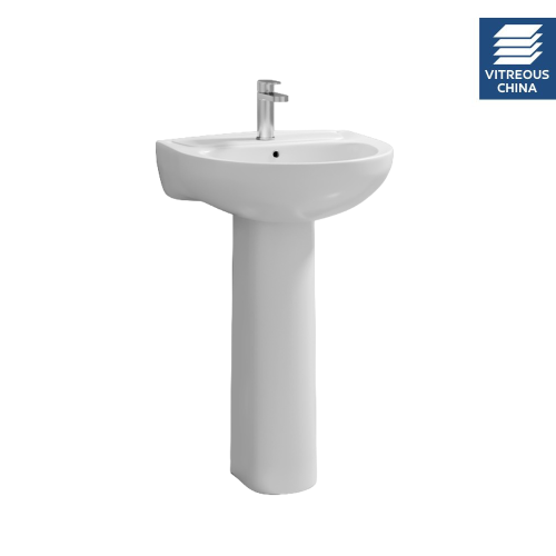 Milton 550mm Basin & Pedestal - 1 Tap Hole