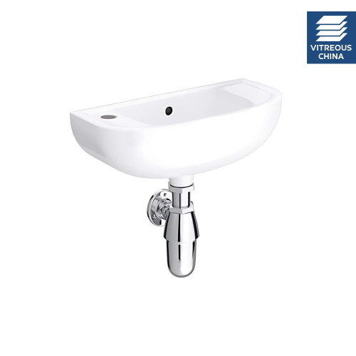 RAK Compact 450mm Slim Line Basin - 1 Tap Hole - Left Hand