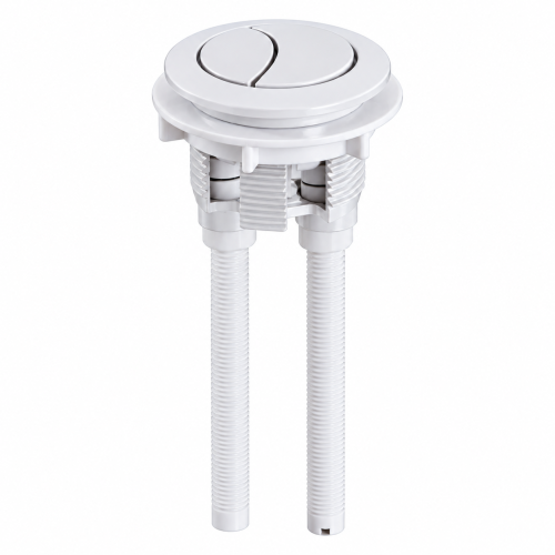 Round Dual Flush White Push Button