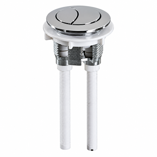 Round Dual Flush Chrome Push Button