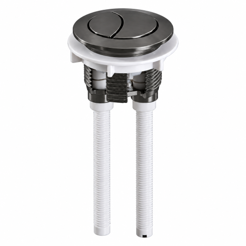 Round Dual Flush Gunmetal Push Button