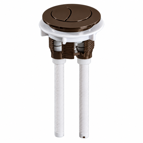 Round Dual Flush Brushed Bronze Push Button