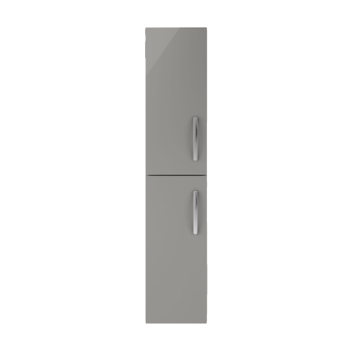 Cube 350mm x 1400mm Matt Dove Grey Wall Mounted Cabinet