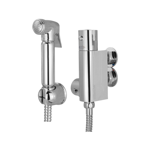Douche Shower Spray Kit & Mini Thermostatic Valve - Chrome