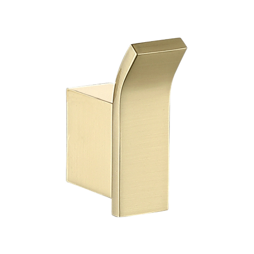 Cubic Brushed Brass Robe Hook