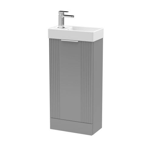 Nuie Deco 400mm Grey Floor Standing Unit & Basin - 1 Tap Hole