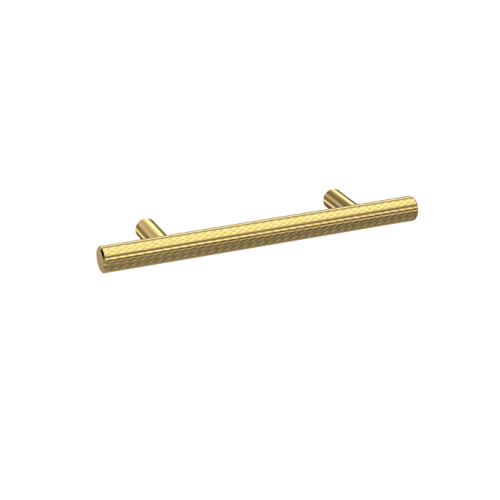 Nuie Brushed Brass Knurled Bar Handle 160mm Centres