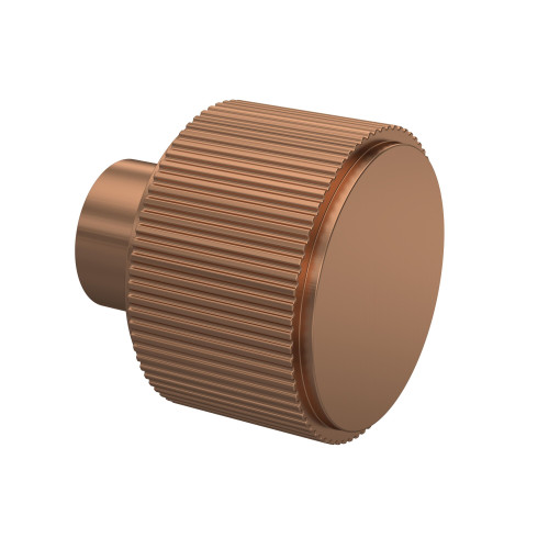 Nuie Fluted Brushed Bronze Round Furniture Handle Knob
