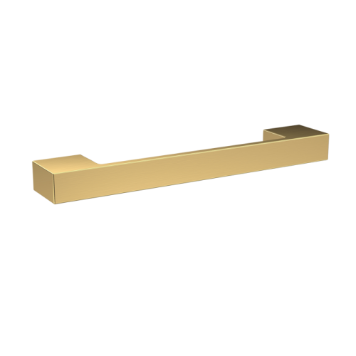 Nuie Brushed Brass Square D Handle 128mm Centres
