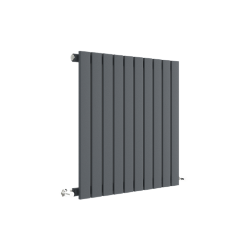 Nuie Sloane Horizontal Single Panel Anthracite Designer Radiator 600mm x 586mm